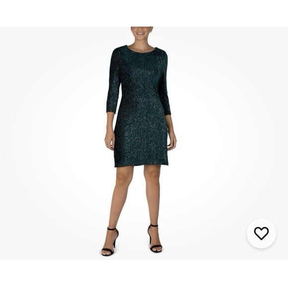 Julia Jordan Black Velvet Sparkly Dress Size 12 NWT Holiday / Going Out - Picture 1 of 10